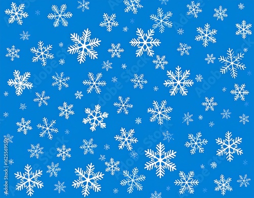 Snowflakes on a blue background