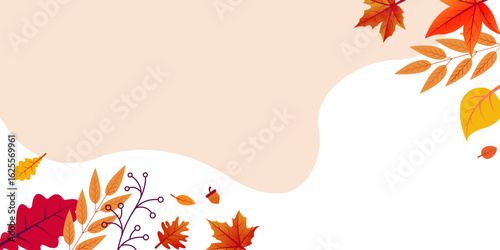 Autumn LeavesModern Vector background Design for Social Media