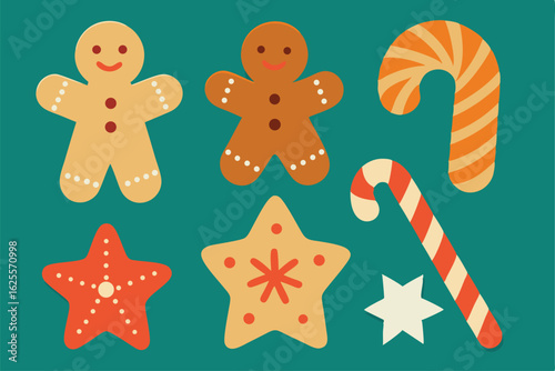 vector illustration of assorted christmas cookies (1).eps