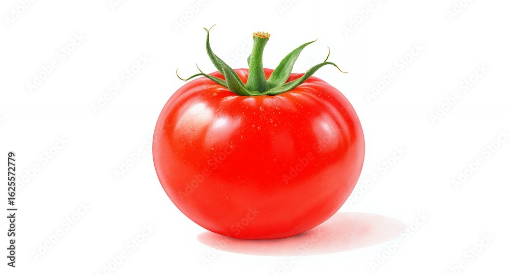 Fresh Red Tomato on White Background Fresh Red Tomato on White Background
