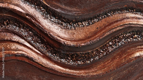 Textured, wavy, brown surface