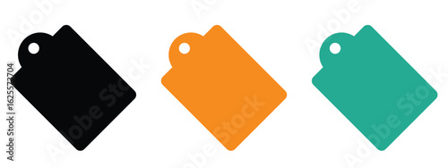 price tag icon vector. hang tag icon, hang tag label for apps and websites. empty price tags. vector illustration on transparent background.