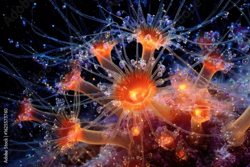 Stunning Underwater Anemone, Vibrant Colors and Details