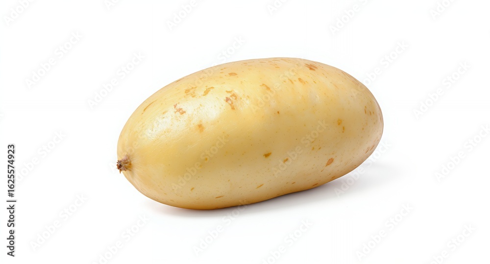 Single Raw Potato on White Background Single Raw Potato on White Background