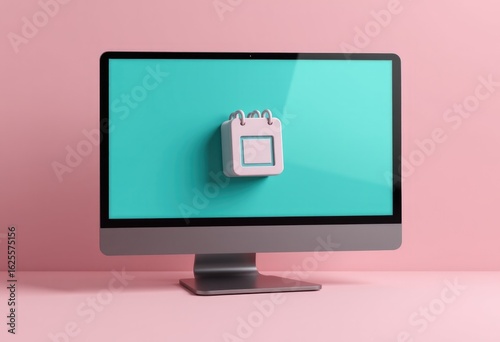 Desktop Monitor with Calendar Icon
