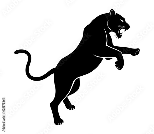 Leaping Tiger Silhouette