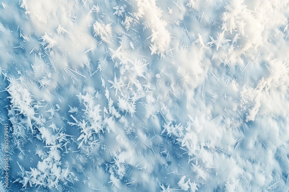 Fototapeta premium Minimal icy surface with subtle frost texture, clean winter design, top-down abstract background.