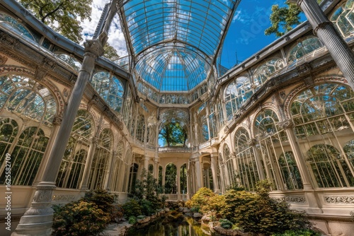 Wallpaper Mural Grand, ornate glass-roofed pavilion.  Sunlit interior Torontodigital.ca