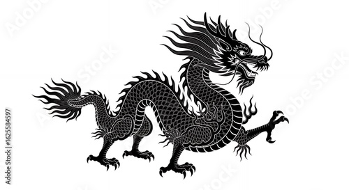 Stylized Mythical Creature Silhouette