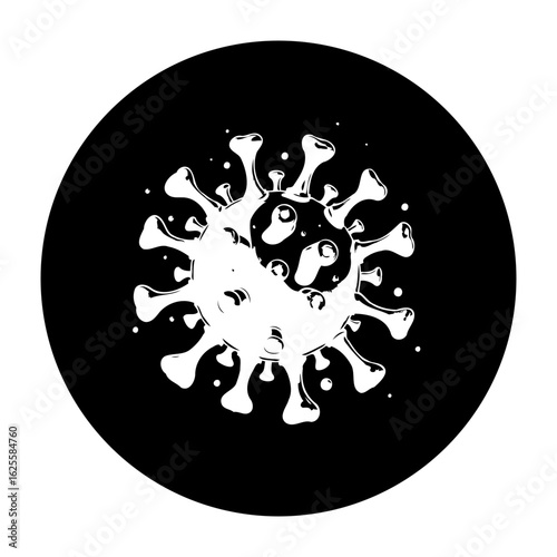 Conceptual coronavirus disease visualization with digital art, pandemic risk, microscopic virus illustration, and disease prevention awareness