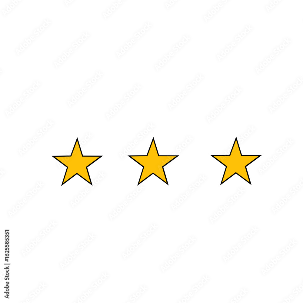 Obraz premium Three Stars Icon
