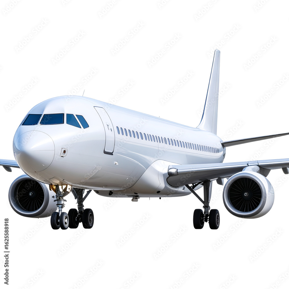 Fototapeta premium typical airplane isolated on transparent background