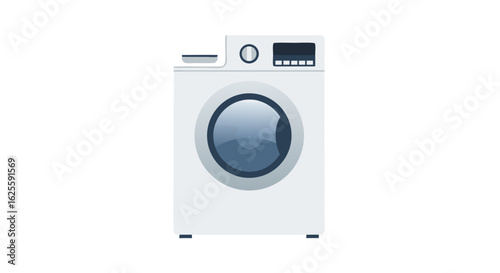 Minimalist Washing Machine Illustration for Modern Home Appliances Design and Laundry Themes