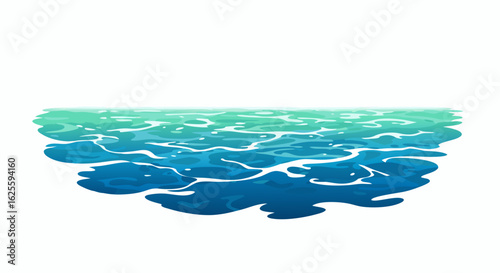 Serene ocean surface illustration showcasing tranquil waters and gentle ripples creating a peaceful nautical ambiance