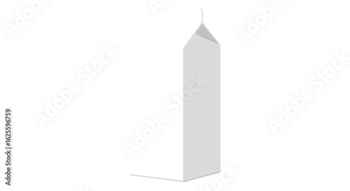 Minimalist and Modern Tall Thin Candle Isolated on White, Perfect for Conceptual Designs showcasing Elegance and Simplicity