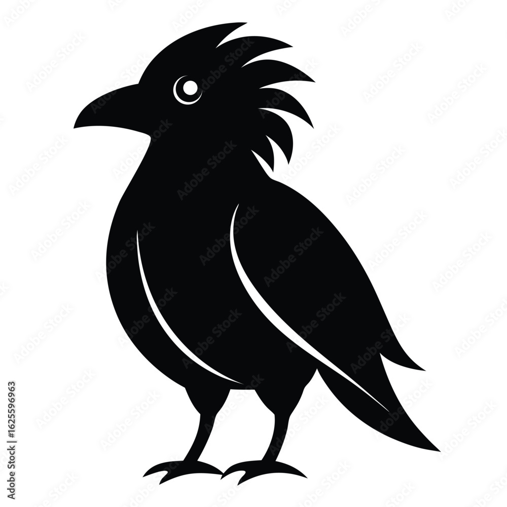 Obraz premium Solid color Umbrellabird animal vector design