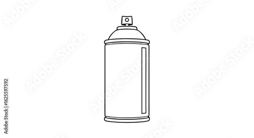 Spray Paint Can Line Art Illustration, Tool for Creativity and Artistic Expression Canvas  Aerosol  Application of Various Surface  Coloring  Fine