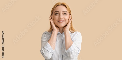 Mature woman massaging her ...