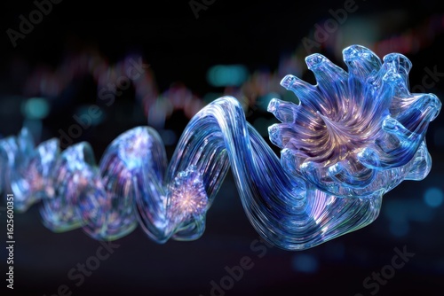 Abstract Glowing Spiral Structure