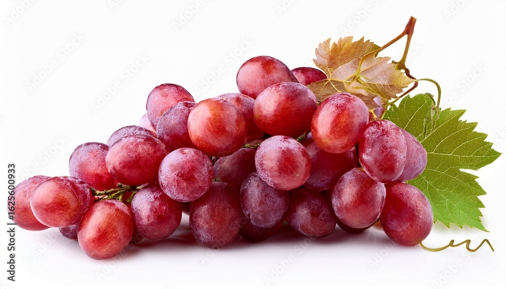 Fototapeta premium red grapes isolated on white background
