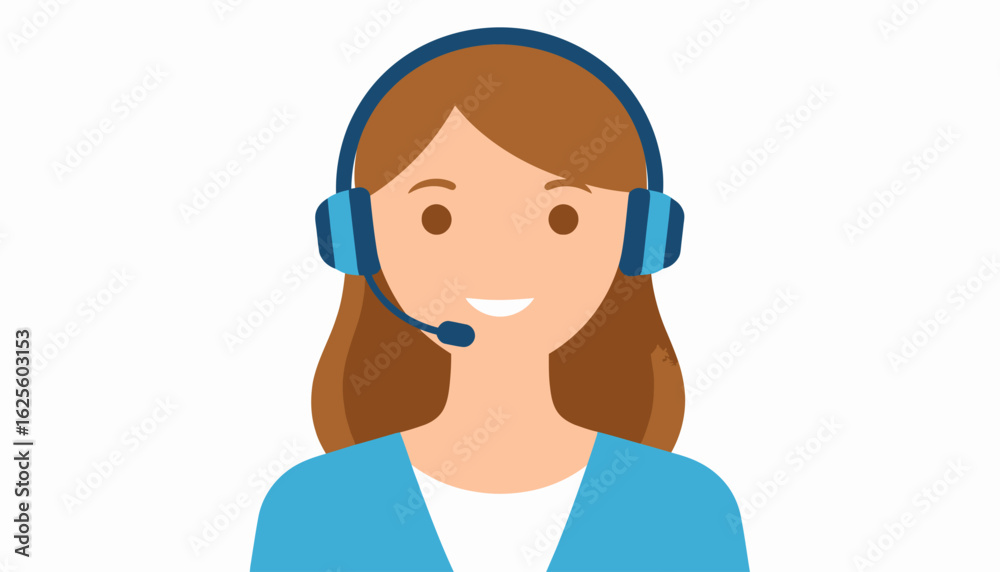 Customer Service Representative Illustration Customer Service Representative Illustration