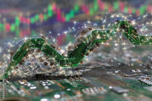 Technological Advancement: Circuit Board with Network