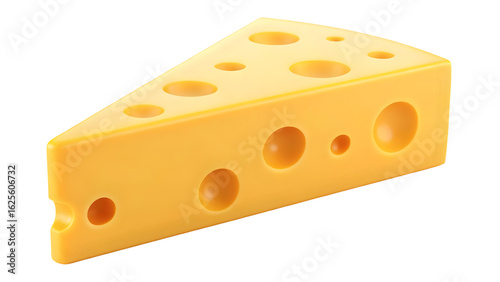 piece of cheese isolated with clipping path