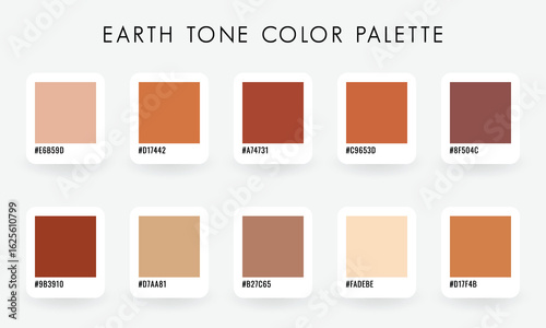 Vector Earth Tone Color Palette Collection