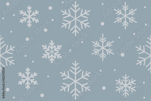 seamless snow pattern background with various siz (1).eps