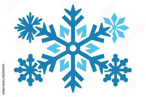 set of vector clipart featuring snowflakes in mul (1).eps