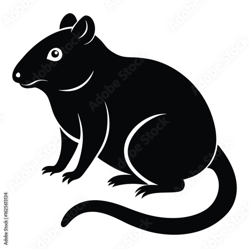 Solid color Vole animal vector design