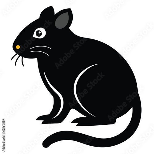 Solid color Vole animal vector design