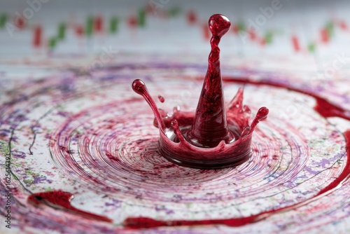 Stunning Red Liquid Splash Art