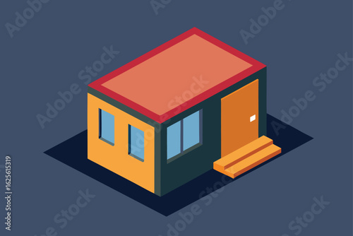 draft of modular tiny home in isometric view   (1).eps