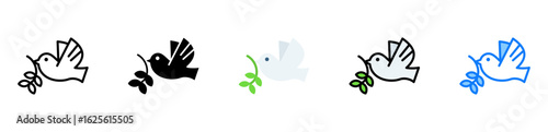 Peace Dove icon multiple style 
