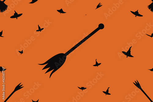 halloween vector of musical broomsticks dancing mi (1).eps