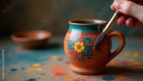 Wallpaper Mural Hand Painting Colorful Wave Design on Ceramic Mug – Creative Pottery Art Torontodigital.ca