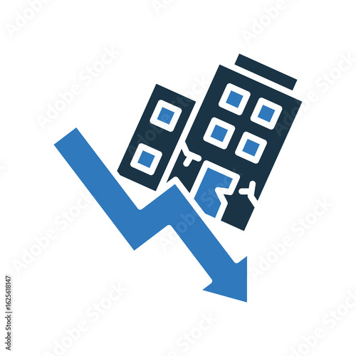 Company Failure mixed color icon