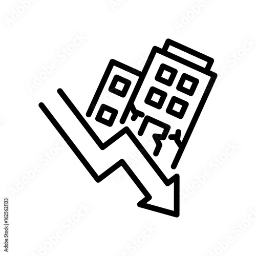 Company Failure line icon