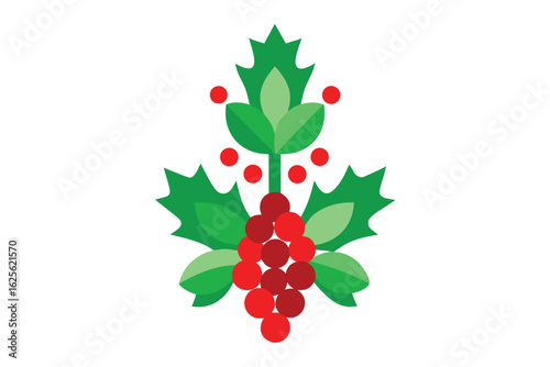 mistletoe bouquet combined with red berries and p (1).eps