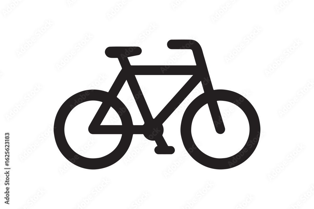 Obraz premium Bicycle icon silhouette vector with white background