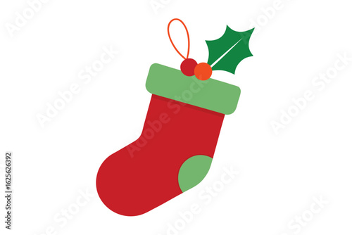 vector christmas stocking clipart with personaliz (1).eps