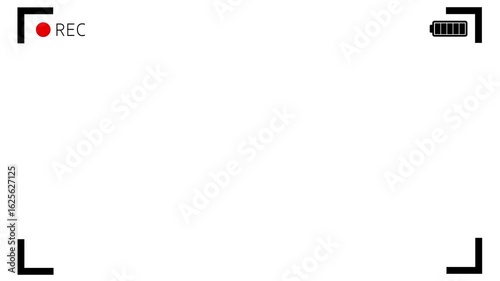 録画中のカメラの画面（透過）（ループ）（バッテリー黒）