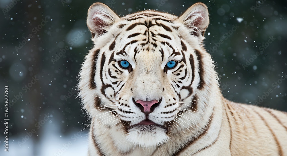 Naklejka premium Stunning White Tiger Portrait