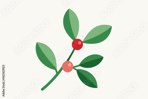 watercolor style mistletoe illustration with soft (1).eps
