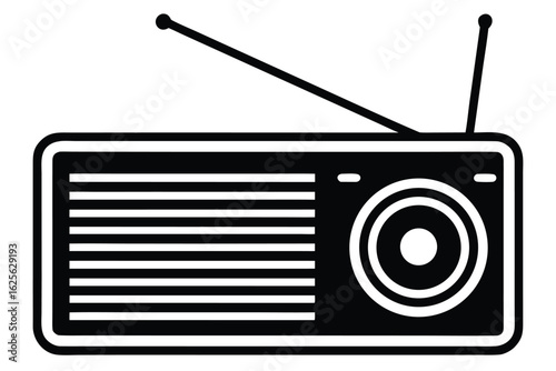 retro radio vector illustration