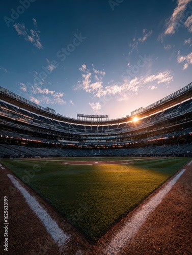 Empty baseball stadium