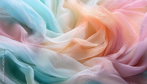 a vibrant abstract blend of pastel colors creating a dynamic wispy texture