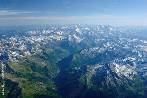 aerial view of the mountains