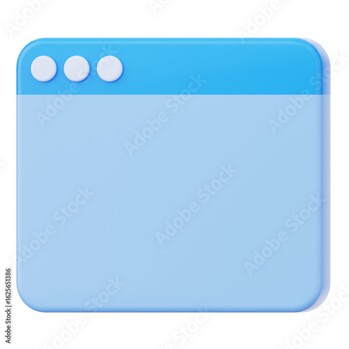 Windows Tab User Interface 3D Icon